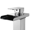 Modern Brass Chrome Mixer Tap Waterfall Kitchen Bathroom Basin Sink Faucet Holes
