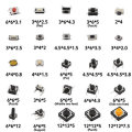 125pcs/Lot Touch Switch/Micro Switch /Push Buttons Switches 25 Types Assorted Kit 2*4/3*6/4*4/6*6 fo