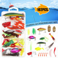 Fishing Accessories Kit Fishing Tackle Set +Tackle Box Pliers Jig Hooks Tools Kit