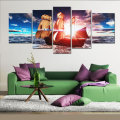 5PCS Uframed Sunset Modern Art Canvas Oil Paintings Pictures Print Home Wall Decor