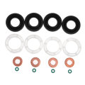 16pcs Fuel Injector Seal+Protectors+Washer+O-Ring For Peugeot 207/ 307/ 407 1.6 Hdi 2004+