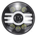 7" Motorcycle Halo Ring LED Headlight Front Light IP68 For Yamaha For Honda For Kawasaki