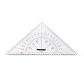 2pcs Navigation Triangular Protractor 300mm Acrylic Hypotenuse Nautical Squares