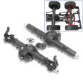 Front +Rear Black Gear Case Set for 1/10 Axle HG P401/P402/P601 Crawler RC Car Truck Parts