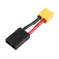 AMASS 3CM 14AWG XT60 Male Plug to TRX Female Plug Silicone Charging Cable for Battery Charger