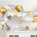 249Pcs Balloon Arch Set Golden White Ballon Arch Air Pump Set Birthday Wedding Baby Shower Garland A