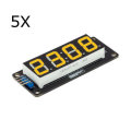 5Pcs 0.56 Inch Yellow LED Display Tube 4-Digit 7-segments Module