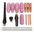 17Pcs TIG Welding Torch Cup Collet Body Nozzle Tungsten Kit WP-17 WP-18 WP-26