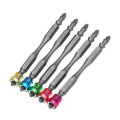 Broppe 10pcs 100mm Magnetic PH2 Screwdriver Bit ABS Ring 1/4 Inch Hex Shank Drywall Screwdriver