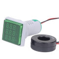 5pcs Geekcreit 3 in 1 AC 60-500V 100A Square Green LED Digital Voltmeter Ammeter Hertz Meter Signa
