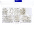 630Pcs/Set Eye Pins Lobster Clasps Jewelry Wire Earring Hooks Jewelry Finding Kit for DIY Necklace J