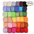 36 Color DIY Wool Felt Kit Needles Tool Set Handmade Needle Felting Mat Starter Fabric Sewing Kit w/