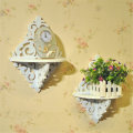 White Filigree Style Wall Shelf Shabby Chic Simple Candle Home Decorations Holder