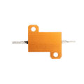 3pcs RX24 25W 6R 6RJ Metal Aluminum Case High Power Resistor Golden Metal Shell Case Heatsink Resist