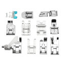 11 Pcs Domestic Sewing Machine Presser Foot Feet Set Crafts Accessories Part Kit Tools