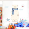 Miico FX82027 2PCS Cartoon Wall Sticker Cute Polar Bear Printing Children`s Room And Kindergarten De