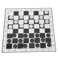 International Checkers Portable Folding Plastic Chess Game Board Size 33*33cm + 24pcs Chess