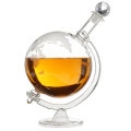 1L Whiskey World Globe Glass Crystal Decanter Liquor Spirits Bottles Gift