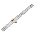 Woodworking Metric and Inch Line Scribe Ruler Positioning Measuring Ruler 300mm Marking T-Ruler Wood