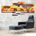 5 Piece HD Elephant Forest Canvas Print Poster Wall Art Paintings Home Decor