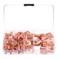 60Pcs SC Bare Terminals lug Tinned Copper Tube Lug Ring Seal Battery Wire Connector Bare Cable Crimp