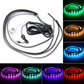 4PCS 36Inch+24Inch RGB LED Car Floor Underglow Decoration Lights Tubes Waterproof with Wireless APP