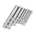 Drillpro 2-12mm 3 Flutes Carbide End Mill Set Tungsten Steel Milling Cutter Tool for Aluminum Alloy