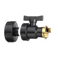 S60x6 3/4`` IBC Tank Drain Adapter Fixing Hose Outlet Tap Water Connector Replacement PP Ball Valve