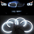 4PCS 131+146mm Cotton Light White LED Angel Eye Halo Ring Headlights For BMW E46