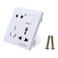 250V 16A 86mm Switch Socket Board 8 Hole Wall Socket Panel Switch Suitable for Indoor Buildings