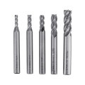 Drillpro 5pcs 1/8-5/16 Inch Imperial Milling Cutter High Speed Steel CNC Cutter Spiral End Mill