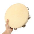 10 Inch Wood Tambourine Percussion Jingles Bell Musical Instrument Kids Educational Toys