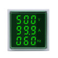3pcs Geekcreit 3 in 1 AC 60-500V 100A Square Green LED Digital Voltmeter Ammeter Hertz Meter Signa