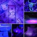 LED UV Flashlight Ultraviolet Torch with Zoom Function Mini UV Black Light Pet Urine Stains Detector