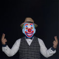 Halloween Dual Color Glowing Clown Mask Full Face Clown Party Costume Evil Creepy Horror Cosplay