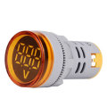 3pcs Yellow ST16VD 22mm Hole Size 6-100 VDC Digital Voltmeter Round Voltage Detector Tester Mini LED