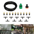 22Pcs/Set 5M Hose Outdoor Cool Patio Misting System Fan Cooler Water Mist Automatic Sprayer Mist Coo