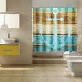Waterproof Rustic Wood Nautical Shower Curtain Bathroom Accessories with 12 Hooks