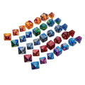 35Pcs Acrylic Polyhedral Dice Set Role Playing Game Dices Gadget for Dungeons Dragons D20 D12 D10 D8