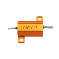 3pcs RX24 10W 1R 1RJ Metal Aluminum Case High Power Resistor Golden Metal Shell Case Heatsink Resist