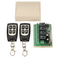 4CH 200M Wireless Remote Control Relay Switch Receiver + 2 Transceiver 4 Channel 12V DC for Smart Ho