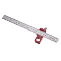 Drillpro CX300-1 Adjustable 30cm Stainless Steel 45/90 Degree Line Scriber Marking Ruler Angle Ruler