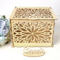Wooden Wedding Wishing Card Post Box with Lock  Gift Card Wishing Boxes Party