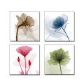 4Pcs Framed Abstract Flower Canvas Print Art Painting Home Wall Decorations 30cm