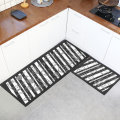 2Pcs Kitchen Floor Carpet Non-Slip Area Rug Bathroom Door Floor Mat Set