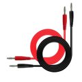 Cleqee P1041 1Set 1M 4mm Banana to Banana Plug Soft RV Test Cable Lead for Multimeter Test Leads Kit