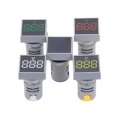 3pcs Yellow 22MM AC 60-500V Voltmeter Square Panel LED Digital Voltage Meter Indicator Light