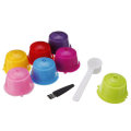 7Pcs/Set Colorful Refillable Coffee Capsule Cup Reusable Coffee Pods for Nescafe Dolce Gusto Brewer