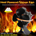 IPRee 4 Blades Fireplace Fan Thermal Heat Power Stove Fan Wood Burner Fan Heat Power Fan Rotatable