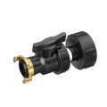 S60x6 3/4`` IBC Tank Drain Adapter Fixing Hose Outlet Tap Water Connector Replacement PP Ball Valve